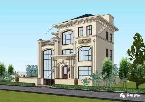 20萬建一棟三層別墅，豪華絕美落地窗，超大的實(shí)用露臺，羨煞眾人