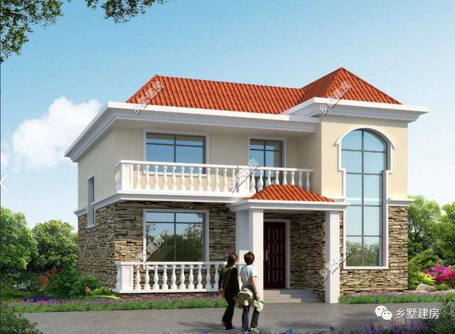 20萬建一棟三層別墅，豪華絕美落地窗，超大的實(shí)用露臺，羨煞眾人