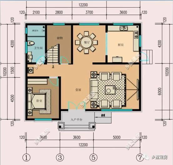 12mX10m的宅基地建一棟超美的二層別墅，設計好了不光好看，更有氣勢，城里人看了也只有羨慕的份