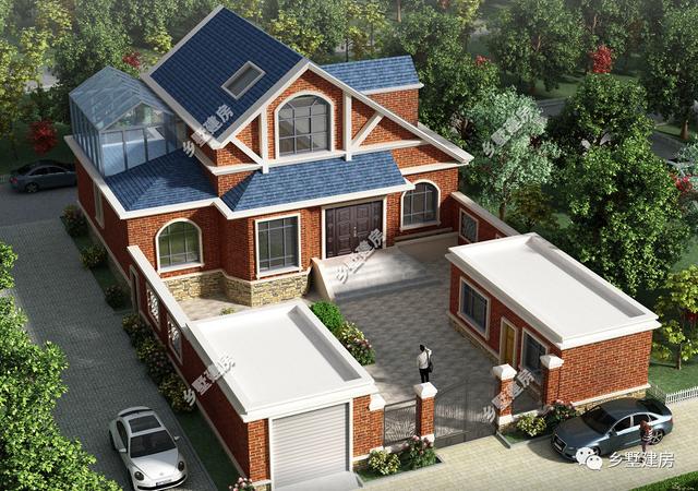 12mX10m的宅基地建一棟超美的二層別墅，設計好了不光好看，更有氣勢，城里人看了也只有羨慕的份