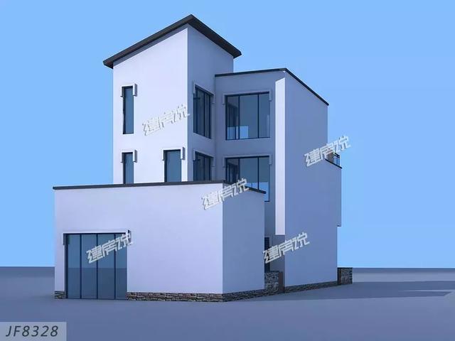 3款三層別墅戶型圖，專為農村設計，外觀大氣內部實用，造價不到40萬