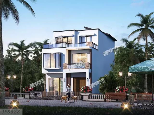 3款三層別墅戶型圖，專為農村設計，外觀大氣內部實用，造價不到40萬