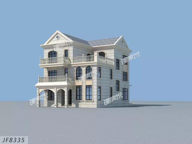 3款三層別墅戶型圖，專為農村設計，外觀大氣內部實用，造價不到40萬