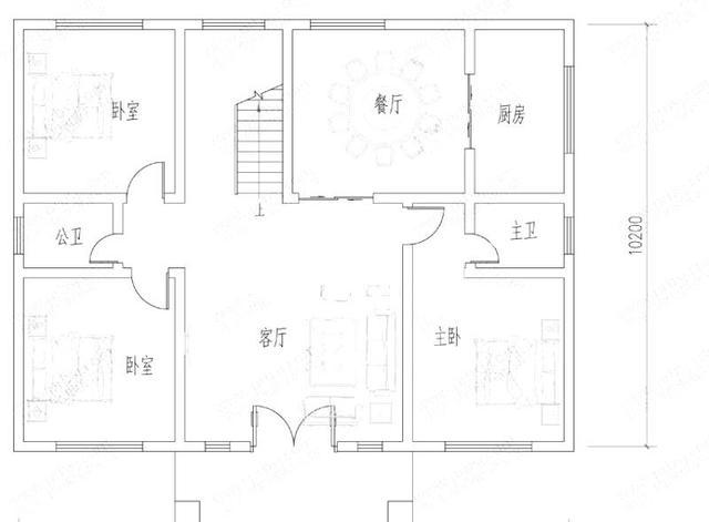 2款風(fēng)格不同的進(jìn)深10米左右二層農(nóng)村別墅戶型設(shè)計圖，馬上對比看看你更喜歡哪個戶型
