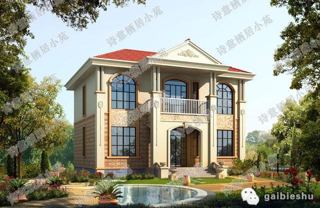 2款風(fēng)格不同的進(jìn)深10米左右二層農(nóng)村別墅戶型設(shè)計圖，馬上對比看看你更喜歡哪個戶型