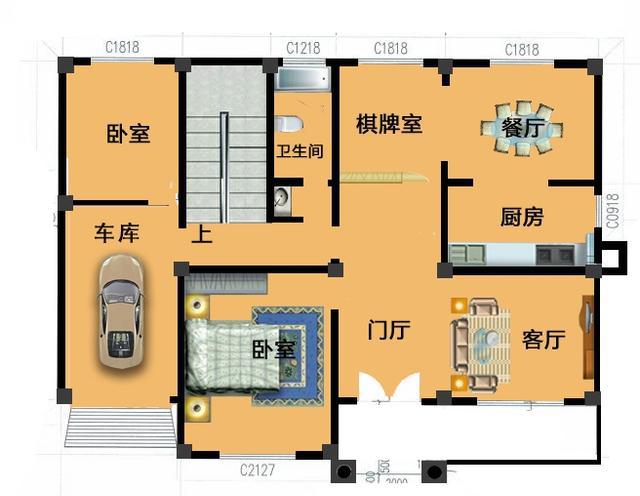 2款風(fēng)格不同的進(jìn)深10米左右二層農(nóng)村別墅戶型設(shè)計圖，馬上對比看看你更喜歡哪個戶型