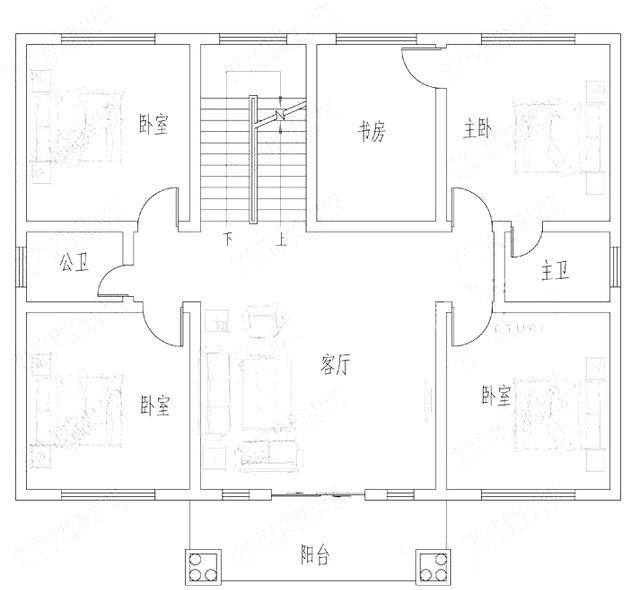 2款風(fēng)格不同的進(jìn)深10米左右二層農(nóng)村別墅戶型設(shè)計圖，馬上對比看看你更喜歡哪個戶型