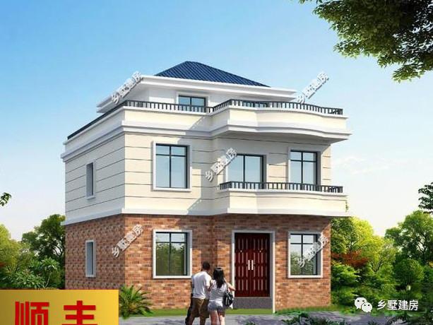 9X10米農(nóng)村三層別墅設(shè)計(jì)圖，為小宅基小戶型量身定制，小面積照樣高大上