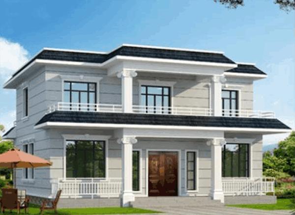 12x11米經(jīng)濟(jì)實(shí)用二層別墅圖，平頂小別墅簡約干練，不管什么風(fēng)格，和諧的就是最好的