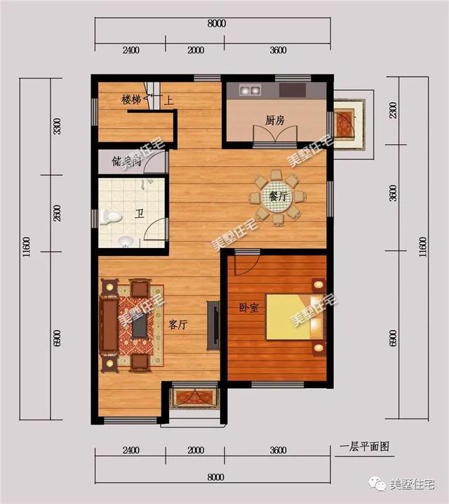 兩款小面寬的別墅戶(hù)型圖，占地不足100平，照樣美美噠