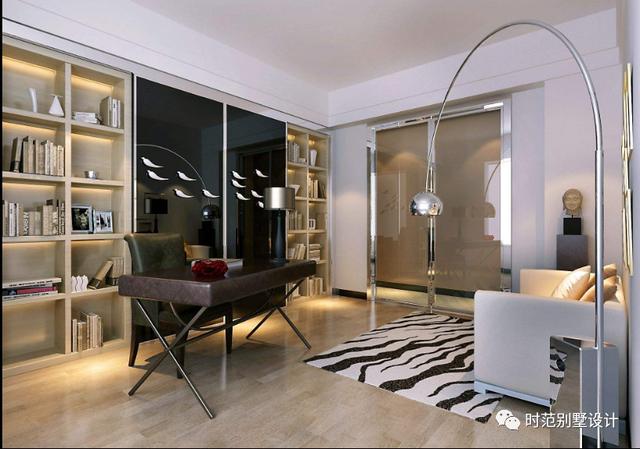 看多了形形色色的歐式住宅，換個(gè)樸素簡約帶內(nèi)院泳池和書房的現(xiàn)代別墅戶型圖看一看