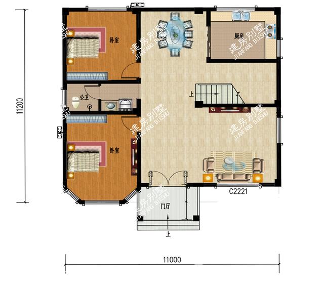 新歐式兩層別墅圖，仿佛童話故事里的小城堡，主體25萬，占地126平方