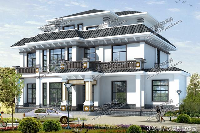 3棟新中式別墅設計圖，現(xiàn)在歐式泛濫容易過時，最終想想還是中式經(jīng)典且比較耐看，不選擇一棟都不甘心