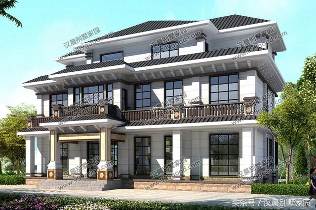 3棟新中式別墅設計圖，現(xiàn)在歐式泛濫容易過時，最終想想還是中式經(jīng)典且比較耐看，不選擇一棟都不甘心