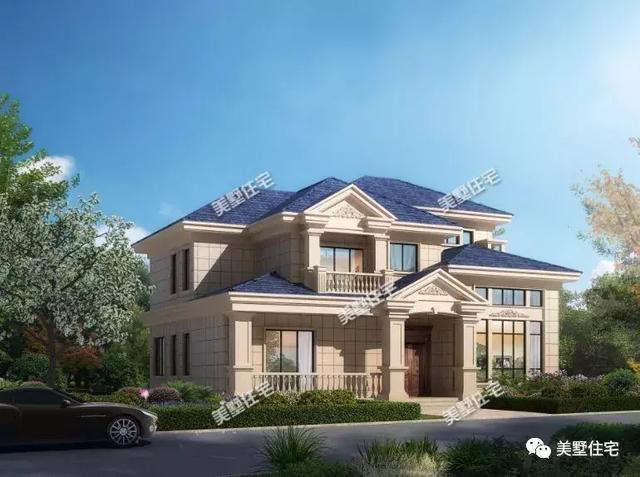 兩層歐式別墅設(shè)計(jì)圖，端莊大方，這么美讓左鄰右舍都羨慕不已