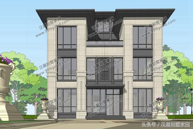 帶院子的新中式風(fēng)格別墅設(shè)計(jì)圖，2套設(shè)計(jì)師的設(shè)計(jì)方案，總有一套讓你滿意