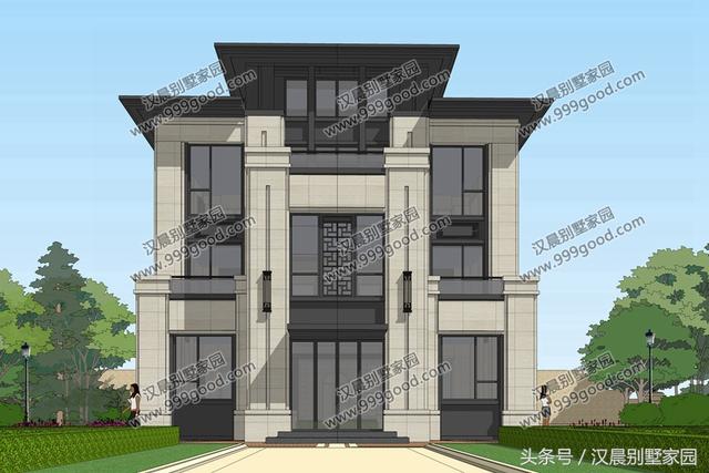 帶院子的新中式風(fēng)格別墅設(shè)計(jì)圖，2套設(shè)計(jì)師的設(shè)計(jì)方案，總有一套讓你滿意