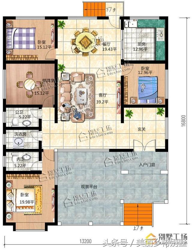 農(nóng)村一層別墅設(shè)計(jì)圖，現(xiàn)代風(fēng)格，給父母建一套這樣的養(yǎng)老房，絕對(duì)贊