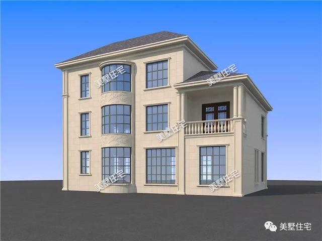 13X15米時尚的3層歐式風格別墅戶型圖，旋轉樓梯+挑空客廳，年輕人眼中的潮流典型