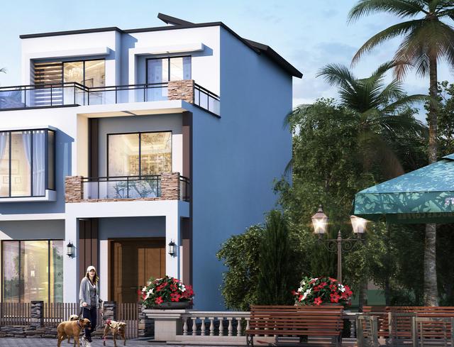 三層私人定制現(xiàn)代風(fēng)別墅圖，開間7.5米，外觀明快簡潔，讓人百看不厭