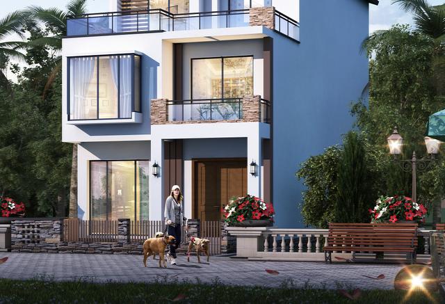 三層私人定制現(xiàn)代風(fēng)別墅圖，開間7.5米，外觀明快簡潔，讓人百看不厭