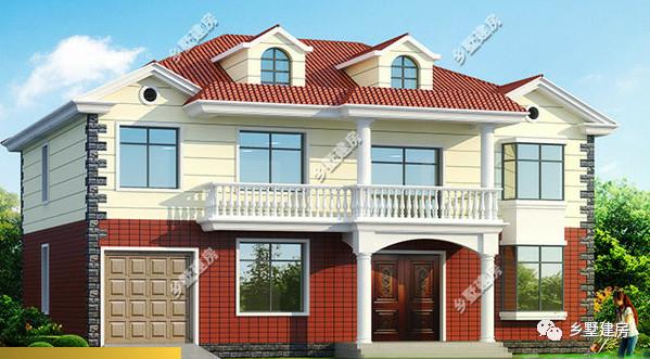 兩款農(nóng)村自建別墅圖紙，造型新穎門廳+露臺(tái)+飄窗+車庫(kù)，完美的房子