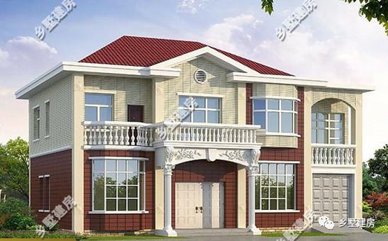 兩款農(nóng)村自建別墅圖紙，造型新穎門廳+露臺(tái)+飄窗+車庫(kù)，完美的房子