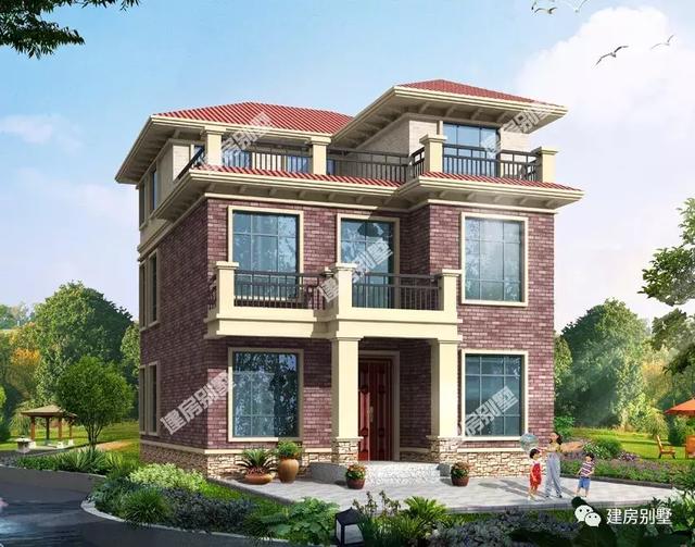 三款小面寬的農(nóng)村別墅戶型圖，第一棟韻味十足，第二棟有異域風(fēng)情，第三棟清新時(shí)尚