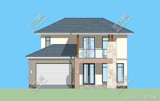 二層現(xiàn)代簡(jiǎn)約派小別墅， 框架結(jié)構(gòu)開間12X15精雕細(xì)刻，打造完美居住體驗(yàn)