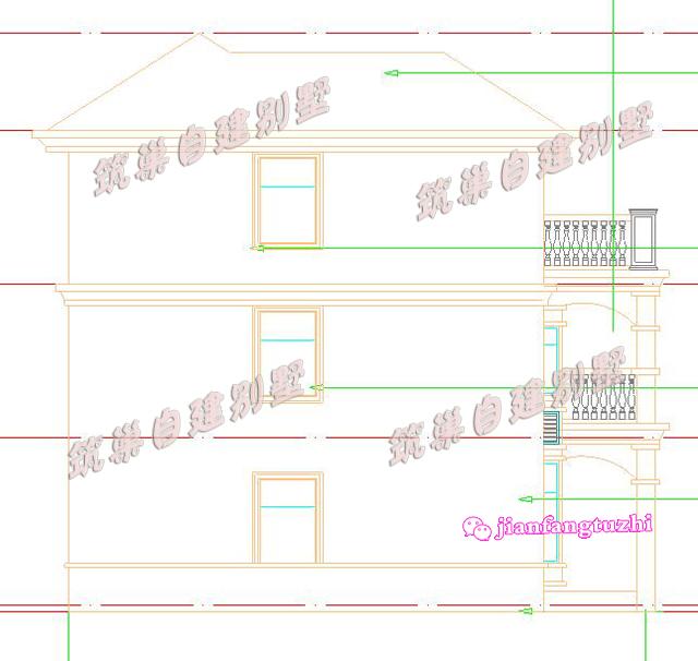 130平米13x10米三層別墅設(shè)計(jì)圖，復(fù)式挑空，喚起你對(duì)兒時(shí)紅磚瓦房的記憶