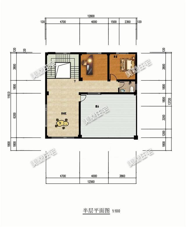 帶車庫(kù)的四層農(nóng)村別墅設(shè)計(jì)圖，現(xiàn)在建房還是帶個(gè)車庫(kù)最好