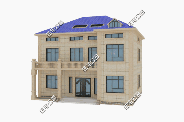 二層半歐式風(fēng)格別墅設(shè)計(jì)圖，5室4廳3衛(wèi)，設(shè)計(jì)的恰到好處，最適合農(nóng)村老百姓自建