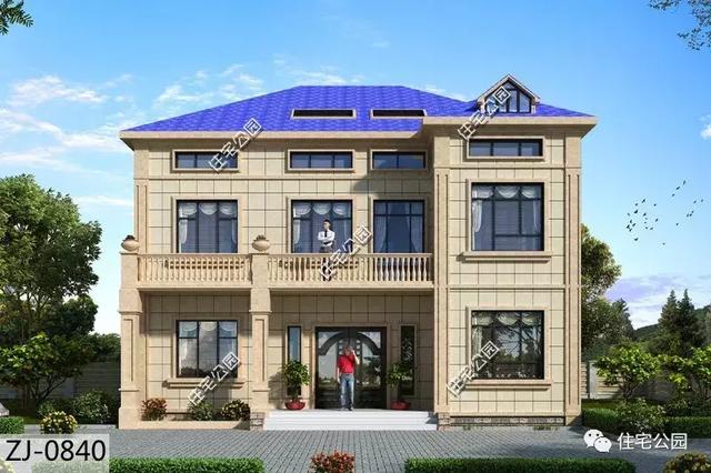 二層半歐式風(fēng)格別墅設(shè)計(jì)圖，5室4廳3衛(wèi)，設(shè)計(jì)的恰到好處，最適合農(nóng)村老百姓自建