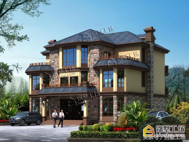 超贊的兄弟雙拼聯(lián)排別墅設(shè)計(jì)圖，建成之后秒殺旁邊的小樓房
