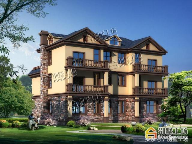 超贊的兄弟雙拼聯(lián)排別墅設(shè)計(jì)圖，建成之后秒殺旁邊的小樓房