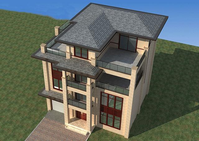 新中式四層復(fù)式別墅設(shè)計圖，造價55萬，能最大需要的滿足生活需要