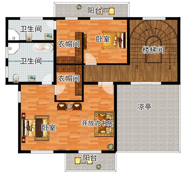 新中式四層復(fù)式別墅設(shè)計圖，造價55萬，能最大需要的滿足生活需要