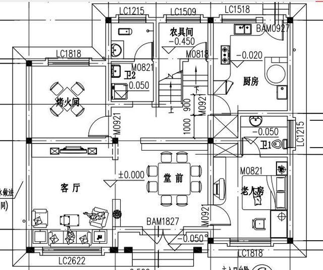 三層農(nóng)村自建房，12×11米，布局緊湊，空間利用率高，造價30萬