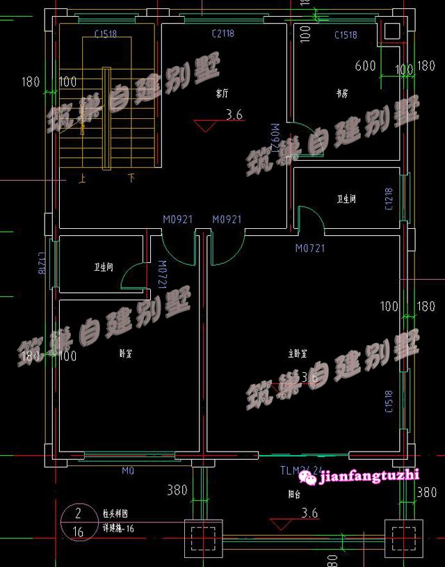 2棟占地約100平米的三層別墅設(shè)計(jì)圖，適合農(nóng)村自建房。