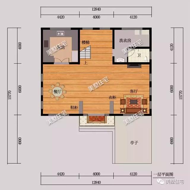 三層歐式別墅設(shè)計(jì)圖，造型簡約卻氣質(zhì)獨(dú)特，室外帶涼亭，創(chuàng)造出讓您享受鄉(xiāng)間美好時(shí)光的理想居所