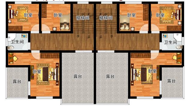 三層兄弟雙拼農(nóng)村自建房，左右對(duì)稱，戶型合理，四平八穩(wěn)，穩(wěn)重大氣，農(nóng)村建房必選