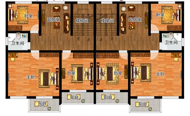 三層兄弟雙拼農(nóng)村自建房，左右對(duì)稱，戶型合理，四平八穩(wěn)，穩(wěn)重大氣，農(nóng)村建房必選