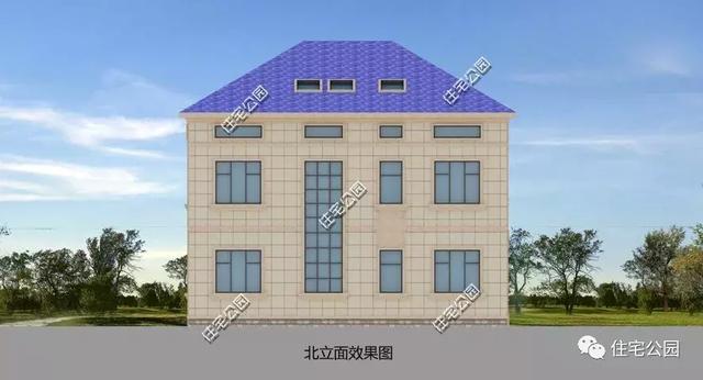 二層半簡(jiǎn)歐式別墅設(shè)計(jì)圖，秀麗簡(jiǎn)約，大氣不俗，帶閣樓+外置廚房。