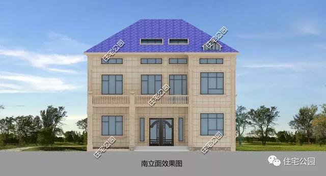 二層半簡(jiǎn)歐式別墅設(shè)計(jì)圖，秀麗簡(jiǎn)約，大氣不俗，帶閣樓+外置廚房。