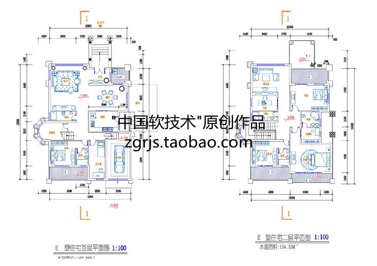 8套純歐式別墅建筑設(shè)計(jì)CAD圖紙 效果圖片/自建房住宅資料