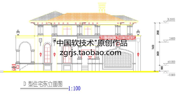 8套純歐式別墅建筑設(shè)計(jì)CAD圖紙 效果圖片/自建房住宅資料