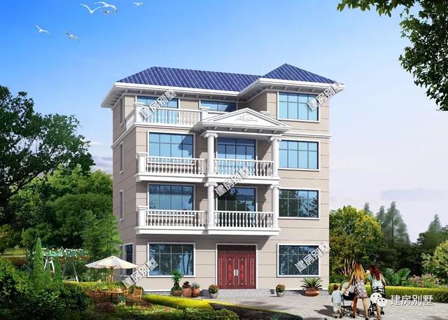 四層農(nóng)村別墅設計圖，美觀易施工，有備用客房