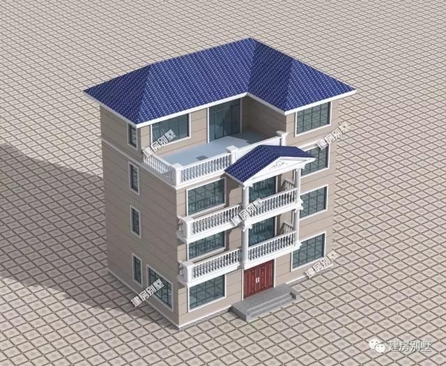 四層農(nóng)村別墅設計圖，美觀易施工，有備用客房