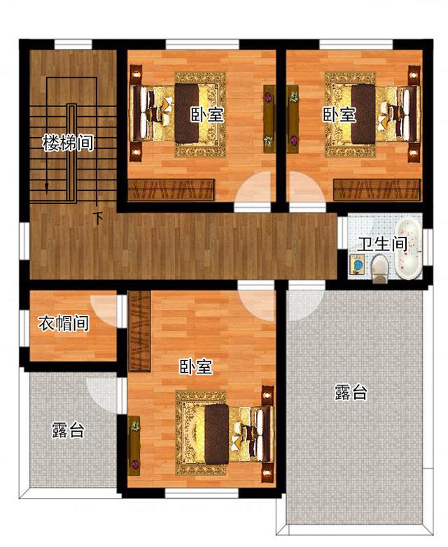 經(jīng)典簡歐風(fēng)格三層別墅設(shè)計圖，新農(nóng)村自建房強(qiáng)烈推薦！