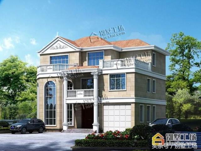 農(nóng)村自建三層歐式別墅施工設(shè)計(jì)圖，線條感強(qiáng)，外型經(jīng)久耐看